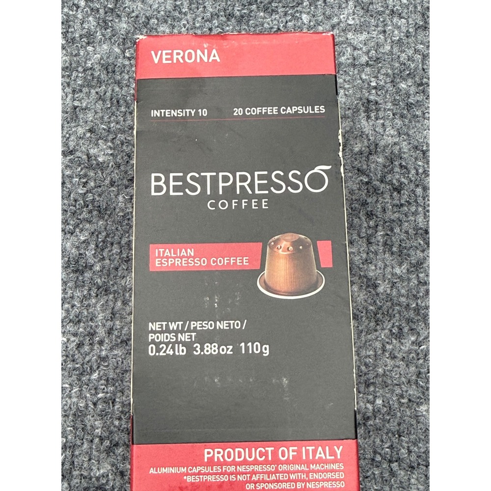 Bestpresso Verona Italian‎ Espresso 20 Coffee Capsules Intensity 10 Dark Roast